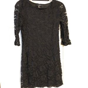 Forever 21 - Black 3/4 Sleeves Mini Dress
